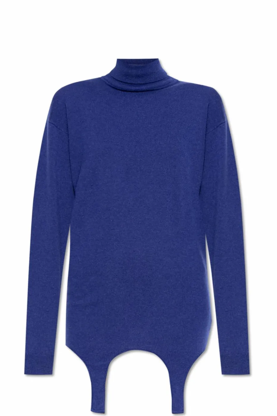 Saint Laurent NIEBIESKI Golf z paskami do pończoch