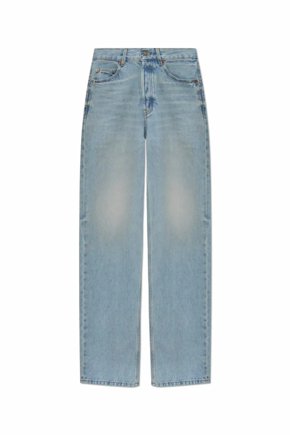Saint Laurent NIEBIESKI Jeansy z nogawkami o prostym kroju