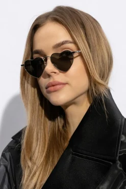 Saint Laurent SREBRNY Okulary przeciwsłoneczne w dekoracyjnym kształcie