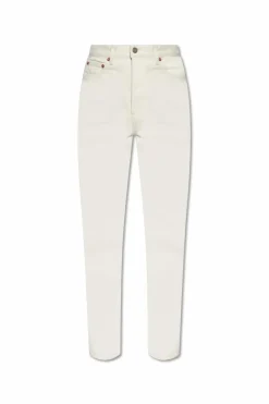 Saint Laurent SZARY Jeansy ze zwężanymi nogawkami