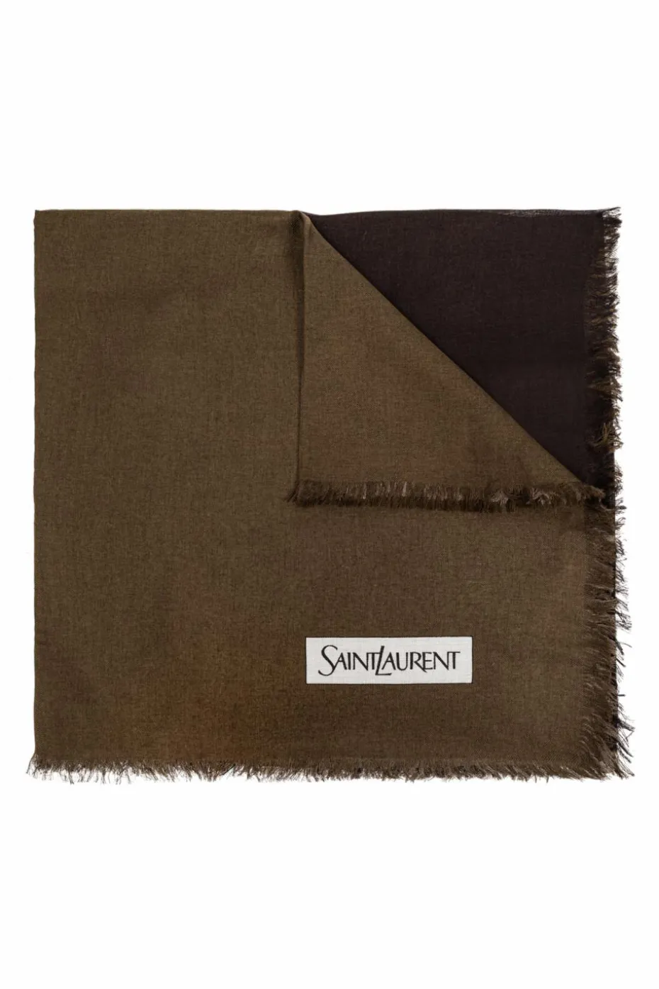 Saint Laurent ZIELONY Chusta z logo