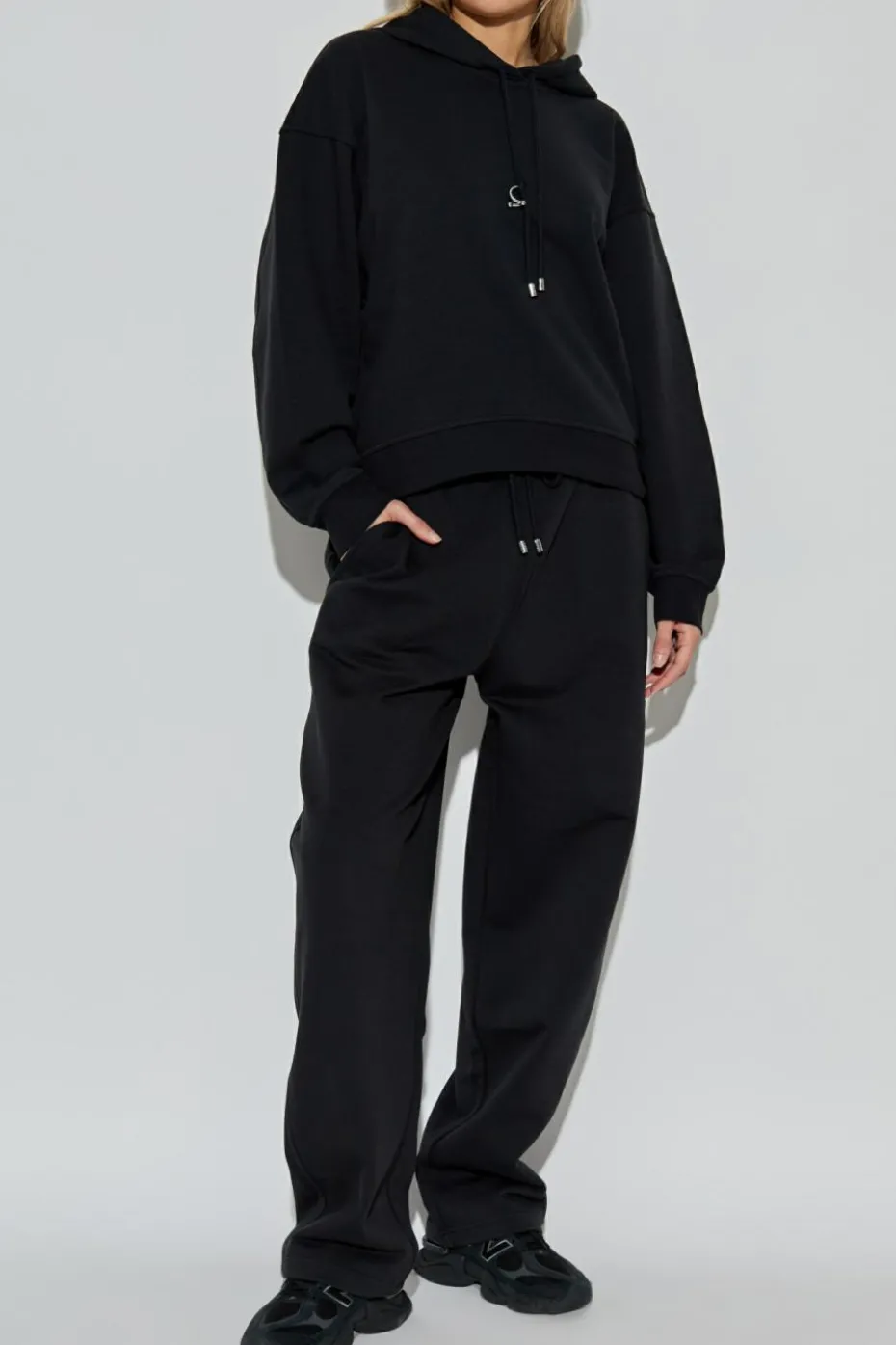 Sportmax CZARNY Spodnie dresowe