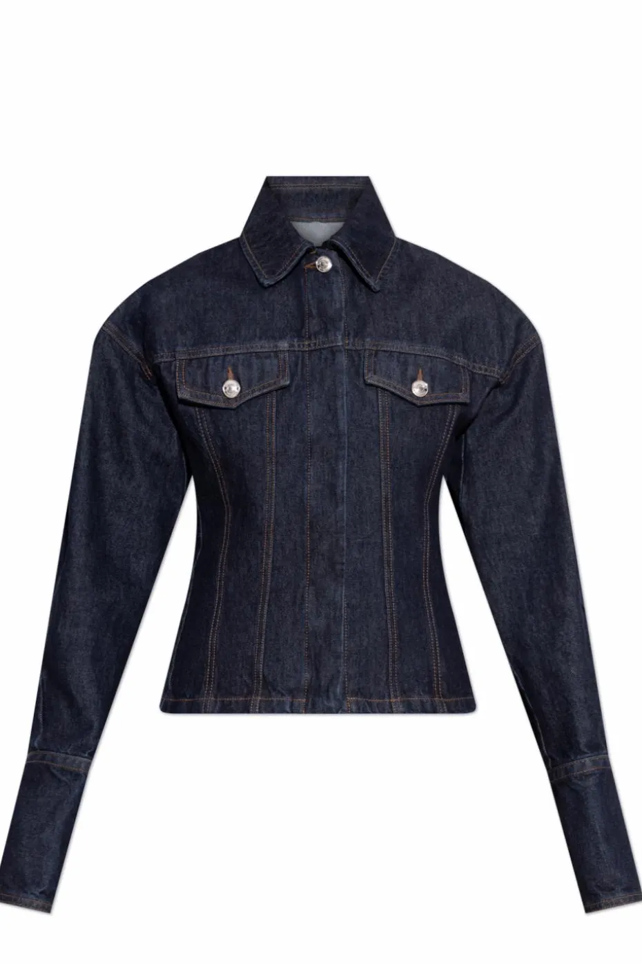 Sportmax GRANATOWY Jeansowa kurtka `Gange`