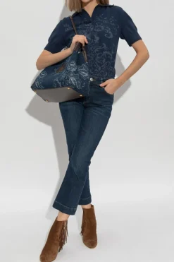 Sportmax GRANATOWY Jeansy `Umbria`