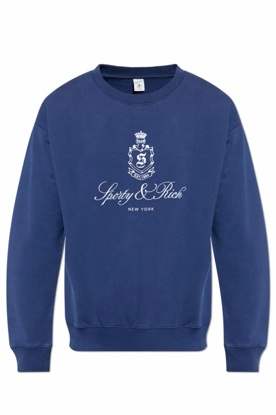 Sporty & Rich GRANATOWY Bluza z logo z kolekcji `Core`