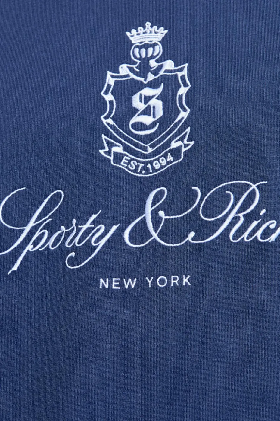 Sporty & Rich GRANATOWY Bluza z logo z kolekcji `Core`