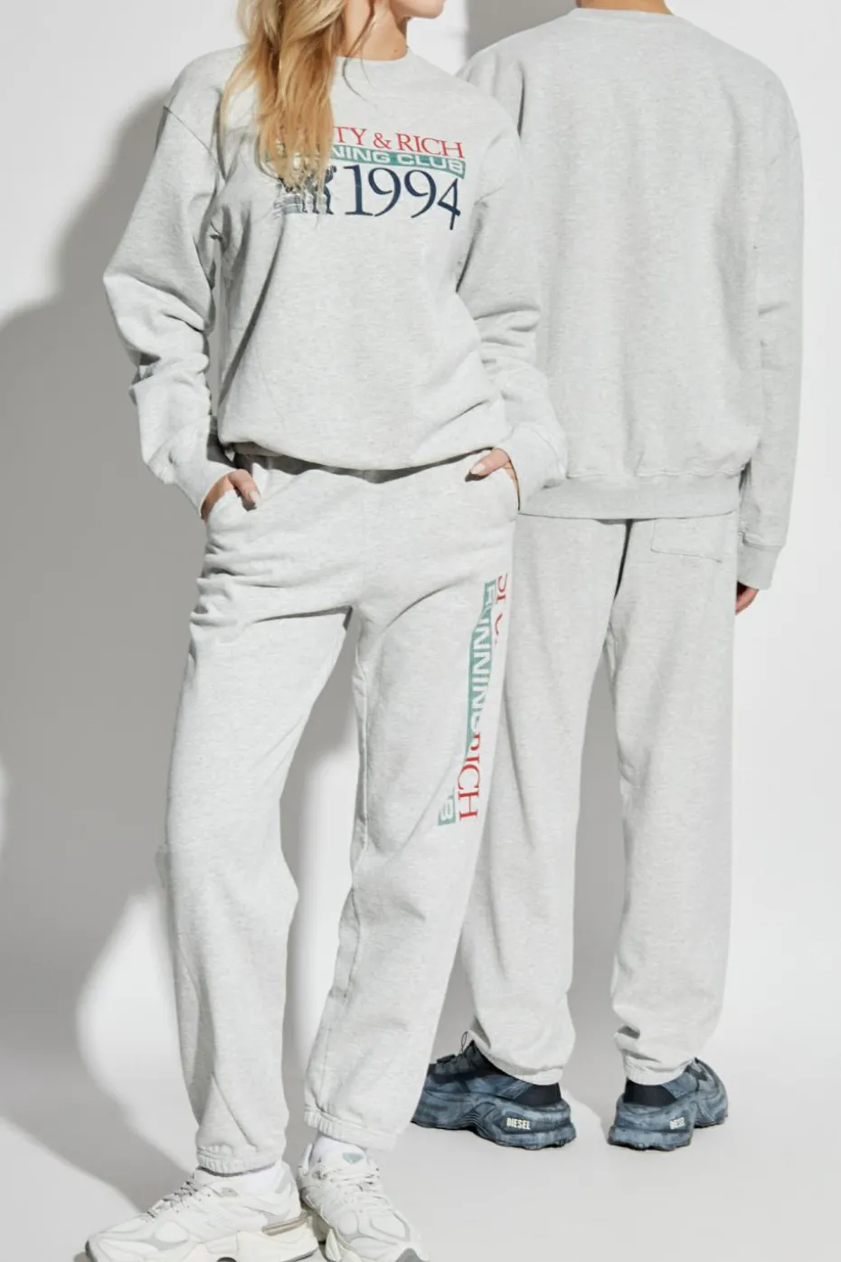 Sporty & Rich SZARY Spodnie dresowe z kolekcji `The Mountain`