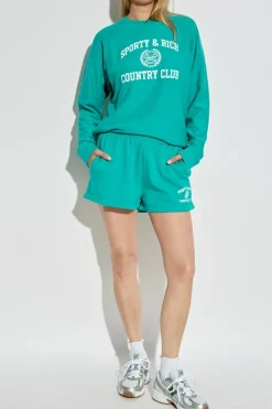 Sporty & Rich ZIELONY Bluza z nadrukiem