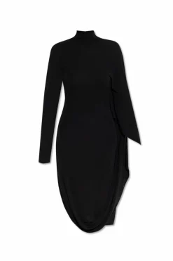 Stella McCartney CZARNY Sukienka ze stójką