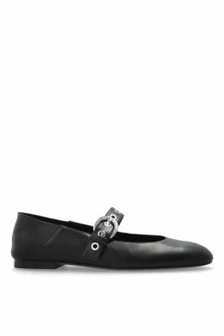 Stuart Weitzman CZARNY Baleriny `Mary Jane`