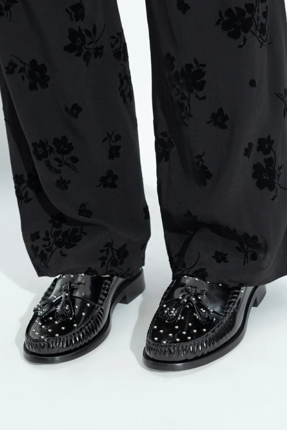 Stuart Weitzman CZARNY Buty `Lottie` typu `loafers`