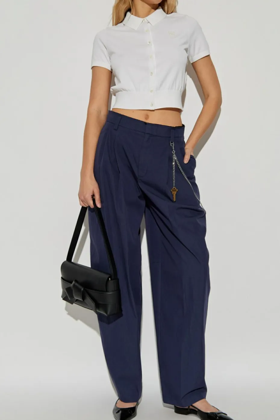 T by Alexander Wang BIAŁY Kardigan z krótkimi rękawami