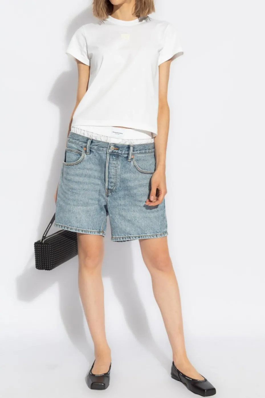 T by Alexander Wang BIAŁY T-shirt z logo