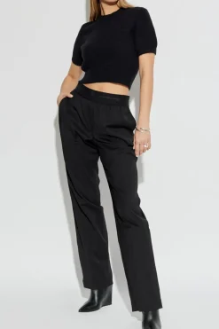 T by Alexander Wang CZARNY Top z logo
