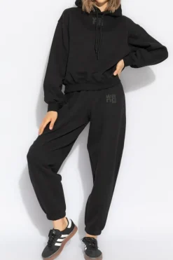 T by Alexander Wang CZARNY Bluza z kapturem