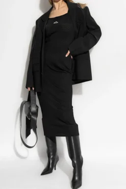 T by Alexander Wang CZARNY Sukienka na ramiączkach