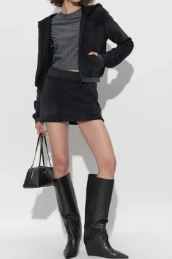 T by Alexander Wang CZARNY Bluza z kapturem