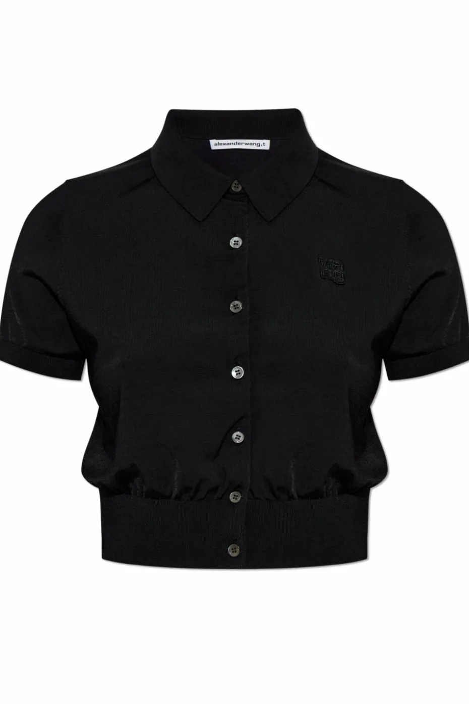 T by Alexander Wang CZARNY Kardigan z krótkimi rękawami
