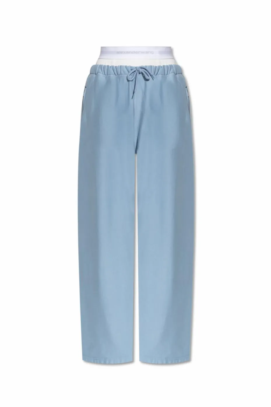 T by Alexander Wang NIEBIESKI Spodnie dresowe z logo