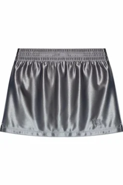 T by Alexander Wang SREBRNY Spódnica z szortami