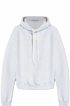 T by Alexander Wang SZARY Bluza z logo