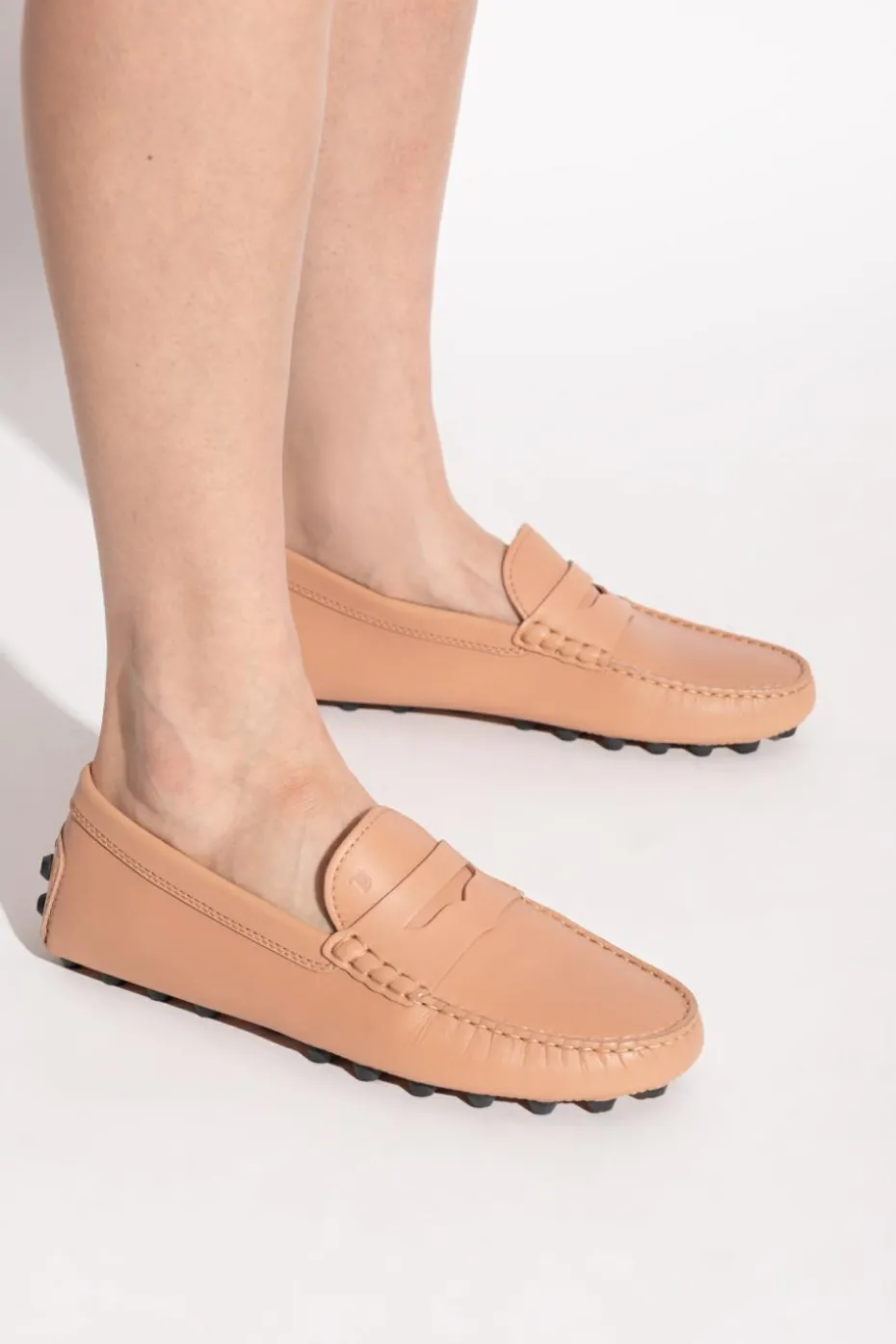 Tod’s beżowy Skórzane mokasyny