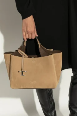 Tod’s beżowy Zamszowa torba