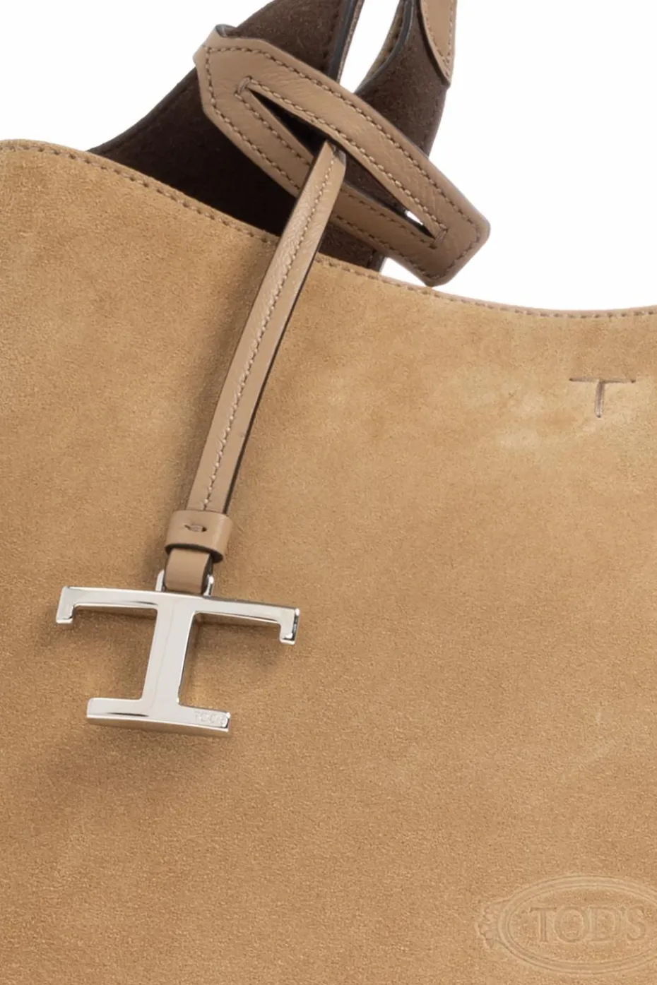Tod’s beżowy Zamszowa torba