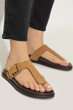 Tod’s beżowy Zamszowe klapki