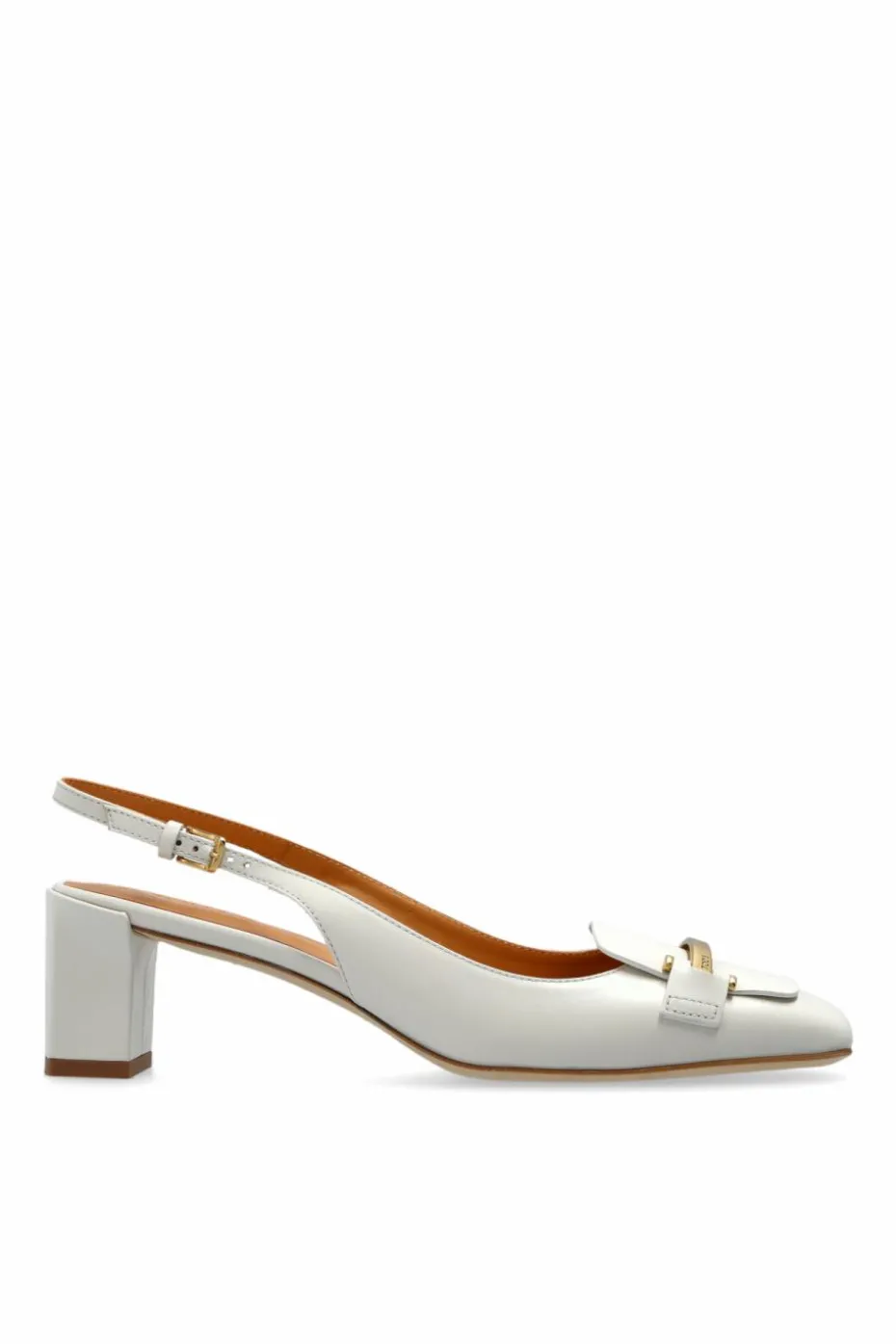 Tod’s BIAŁY Skórzane buty na obcasie