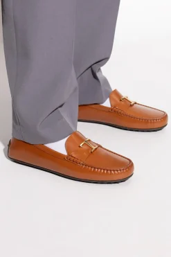Tod’s BRĄZOWY Skórzane buty `Gomma`