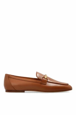 Tod’s BRĄZOWY Skórzane buty typu `loafers`