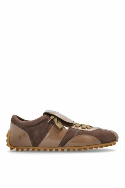 Tod’s BRĄZOWY Skórzane buty sportowe
