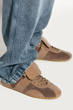 Tod’s BRĄZOWY Skórzane buty sportowe