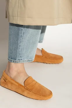 Tod’s BRĄZOWY Skórzane mokasyny