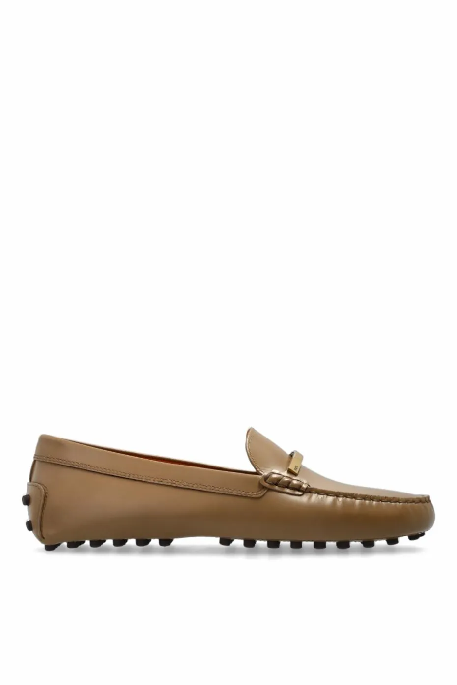 Tod’s BRĄZOWY Skórzane mokasyny