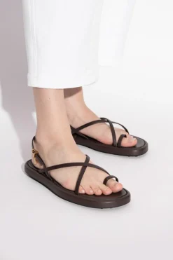 Tod’s BRĄZOWY Skórzane sandały