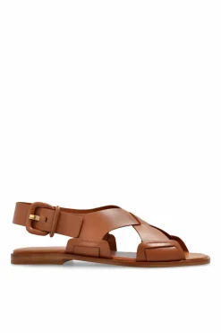 Tod’s BRĄZOWY Skórzane sandały