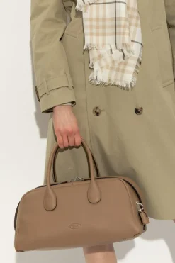 Tod’s BRĄZOWY Torba do ręki `Darsena Medium`