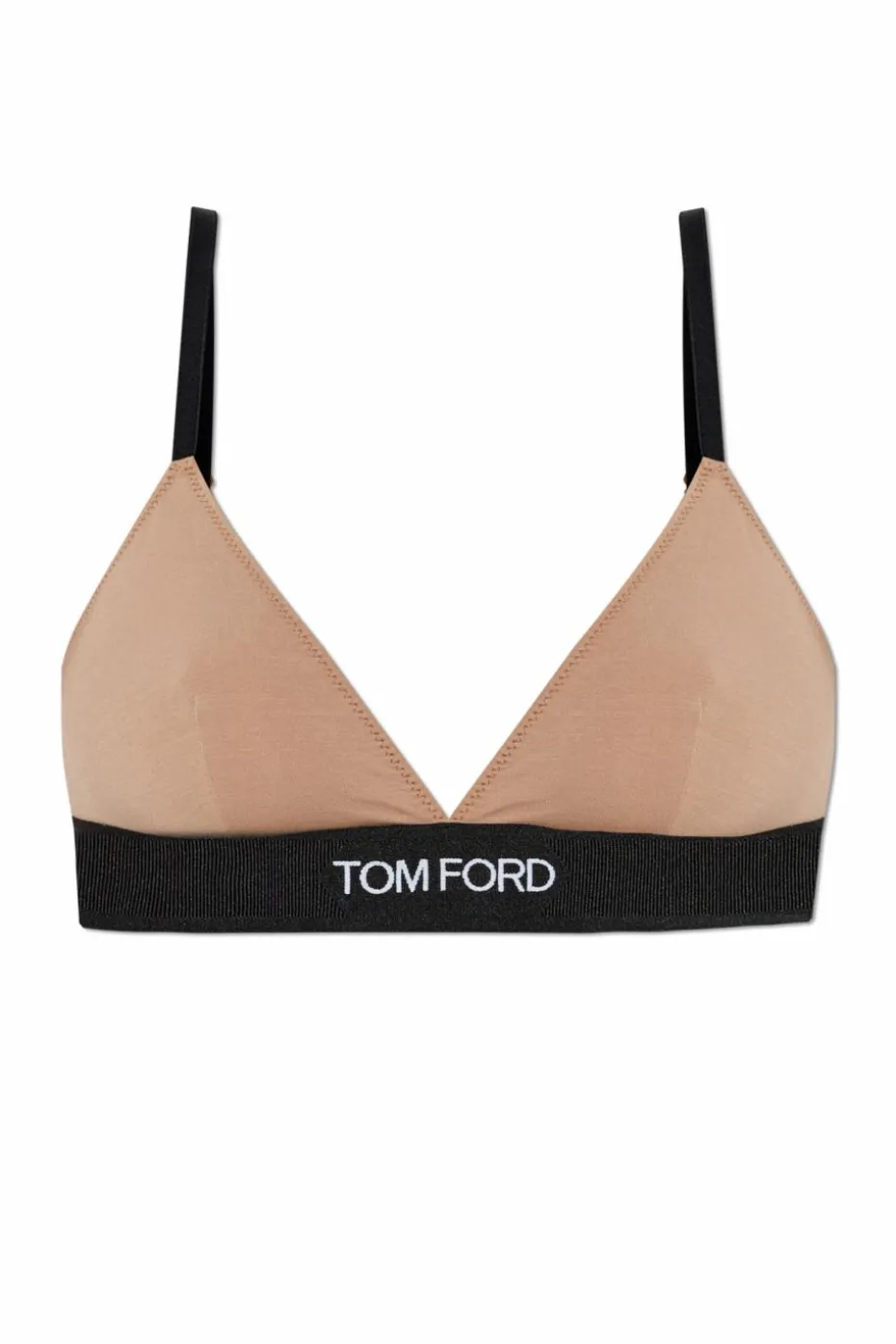 Tom Ford beżowy Biustonosz z logo