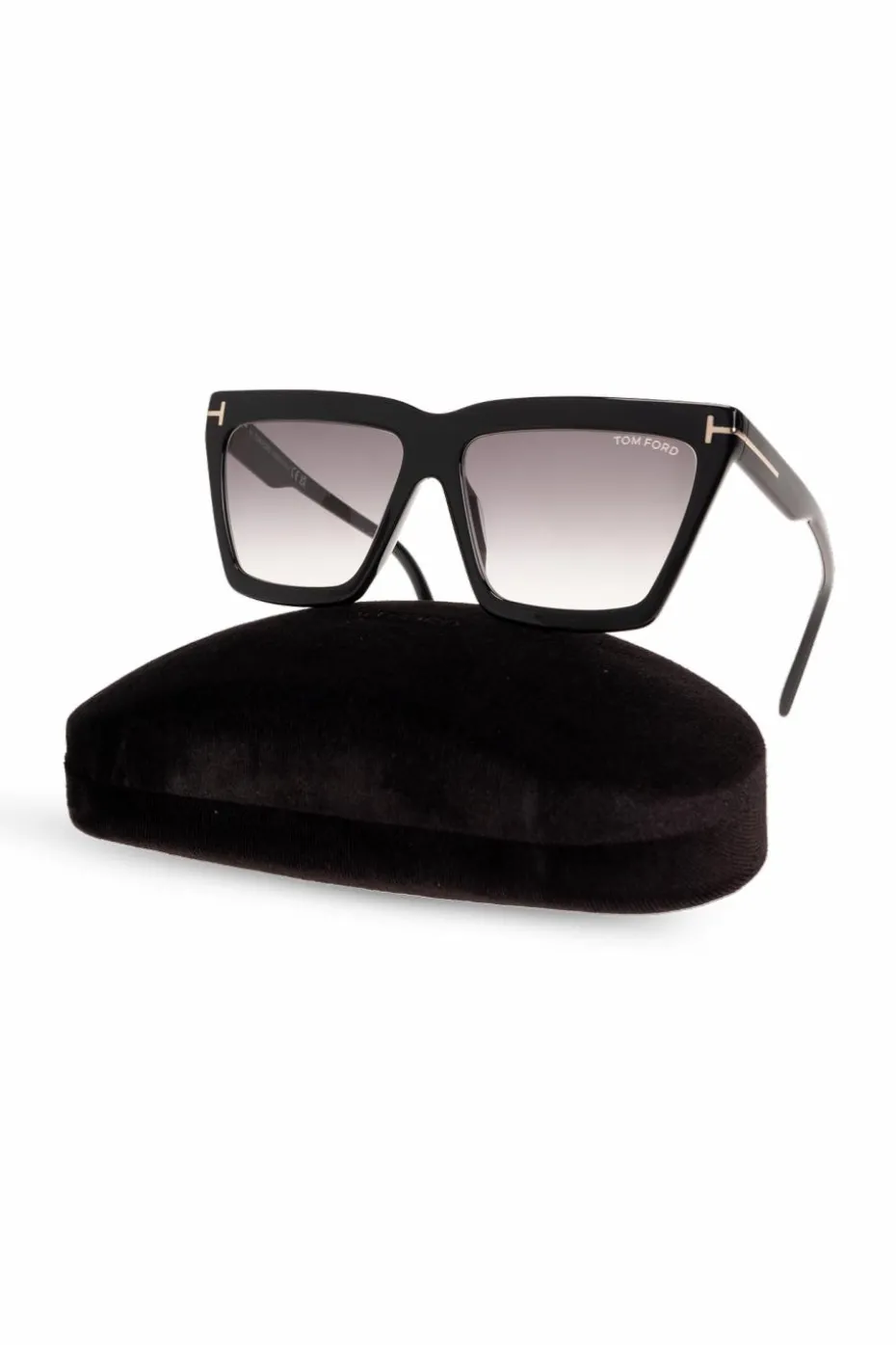 Tom Ford CZARNY Okulary przeciwsłoneczne ‘Eden’