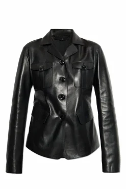 Tom Ford CZARNY Skórzana kurtka