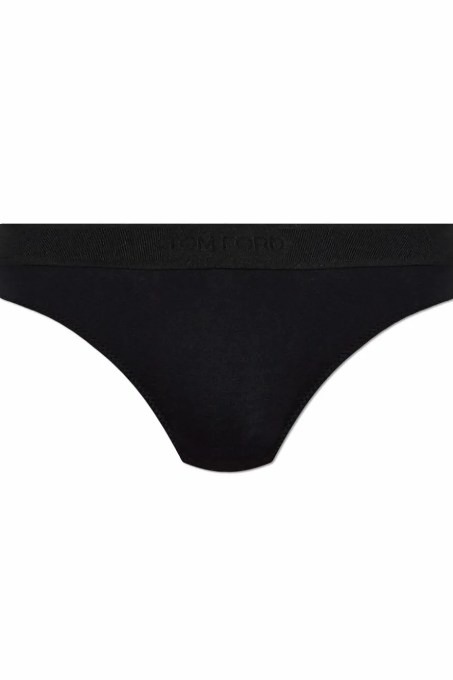 Tom Ford CZARNY Stringi z logo