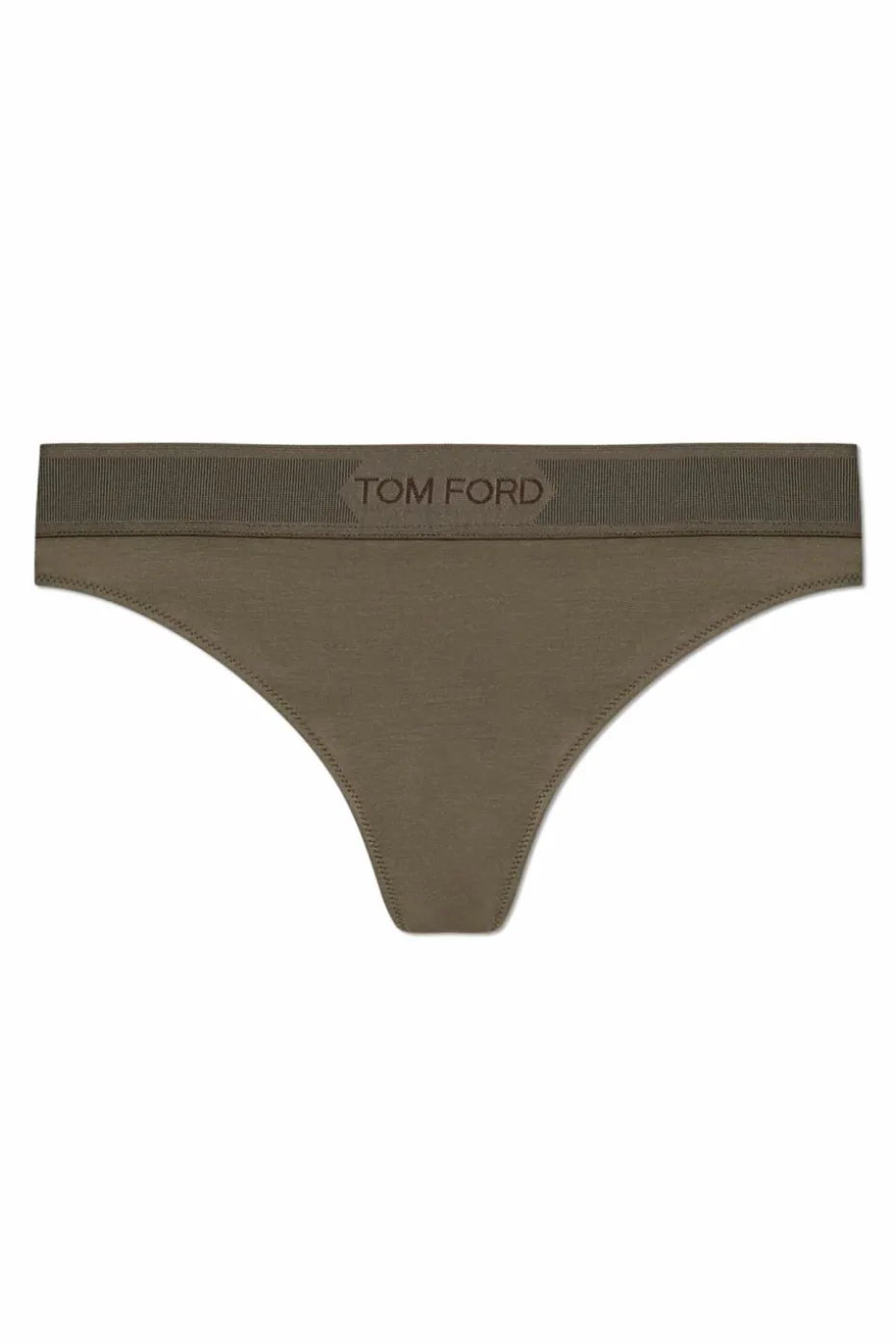 Tom Ford ZIELONY Stringi z logo