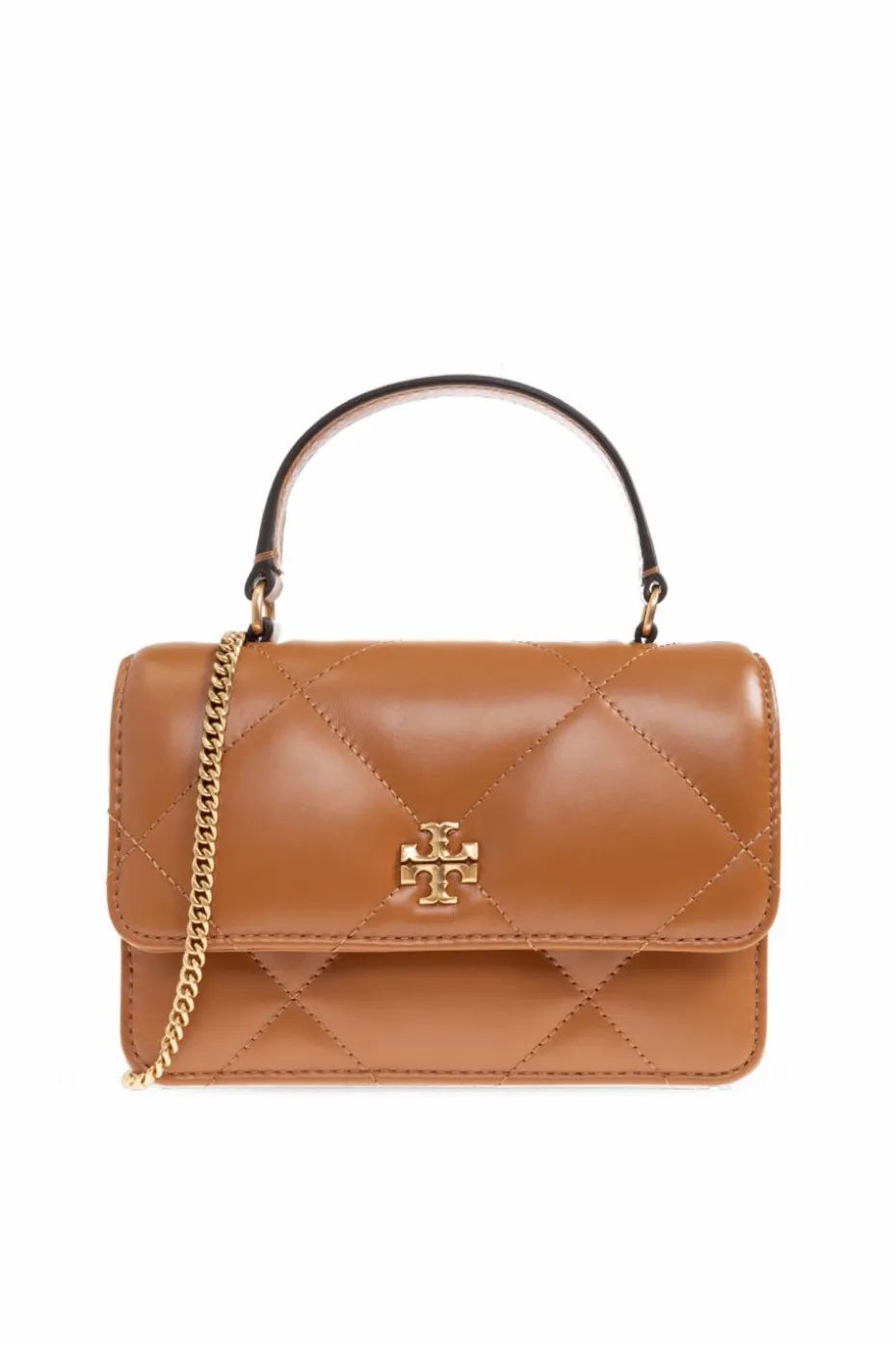 Tory Burch BRĄZOWY Torba do ręki `Kira Diamond`