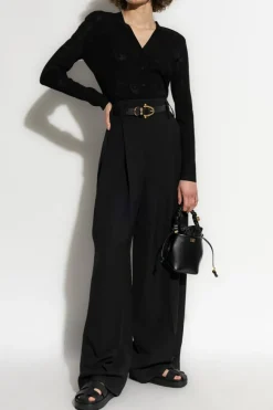 Tory Burch CZARNY Kardigan z logo