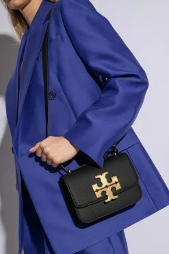 Tory Burch CZARNY Skórzana torba na ramię ‘Eleanor Small’