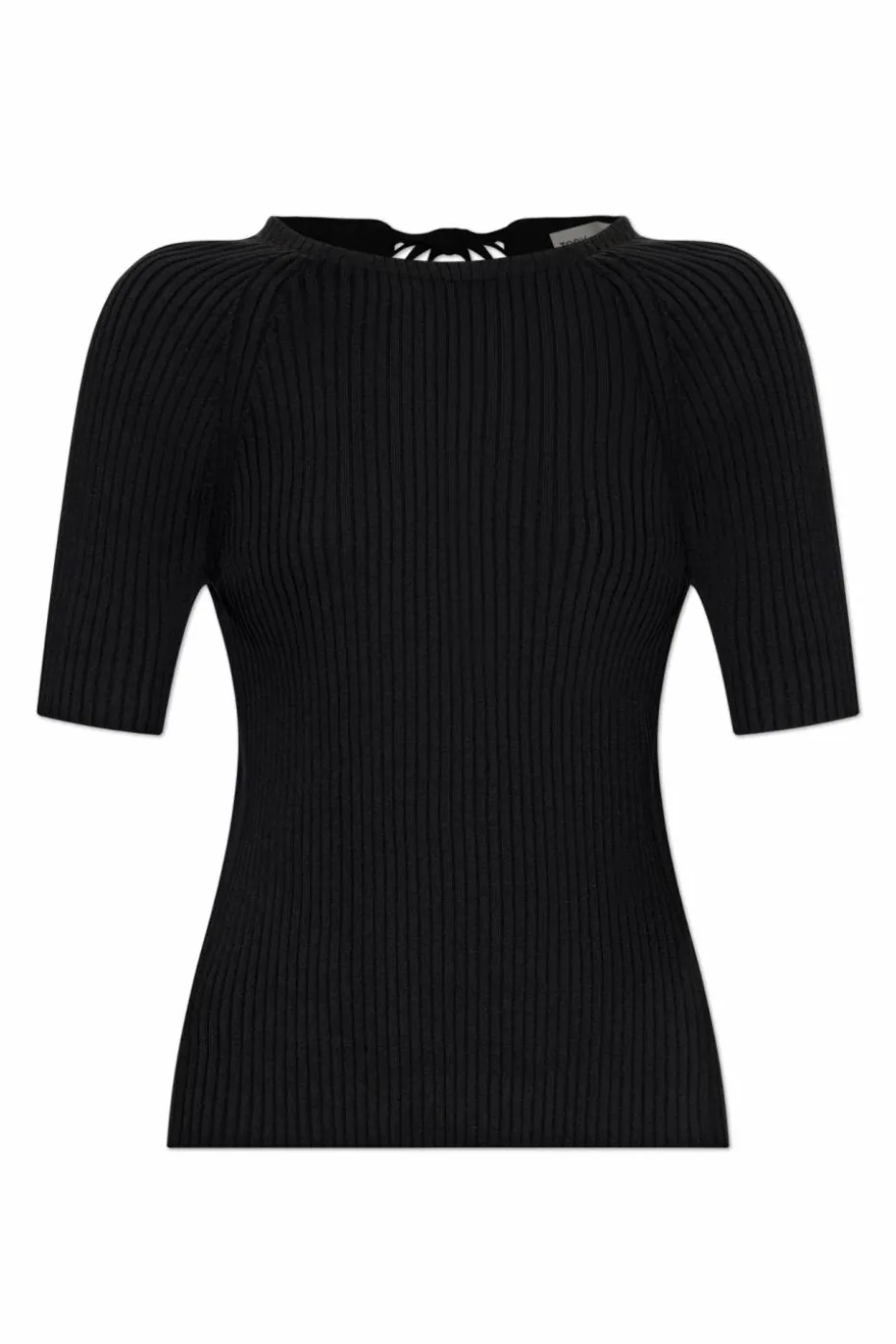 Tory Burch CZARNY Top z wiązaniem z tyłu