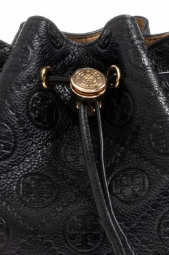 Tory Burch CZARNY Torba do ręki `T Monogram Pebble`