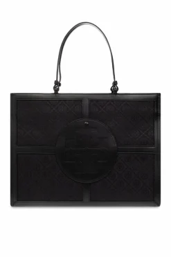 Tory Burch CZARNY Torba ‘Ella T Monogram’ typu ‘shopper’